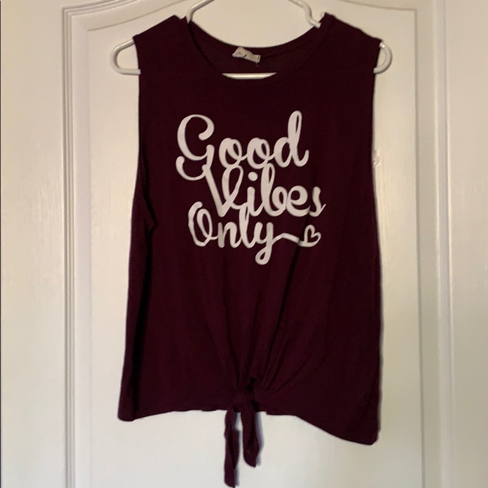 Good Vibes Only sleeveless top